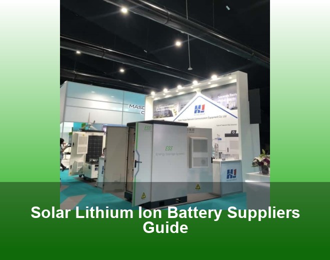 Solar Lithium Ion Battery Suppliers Guide